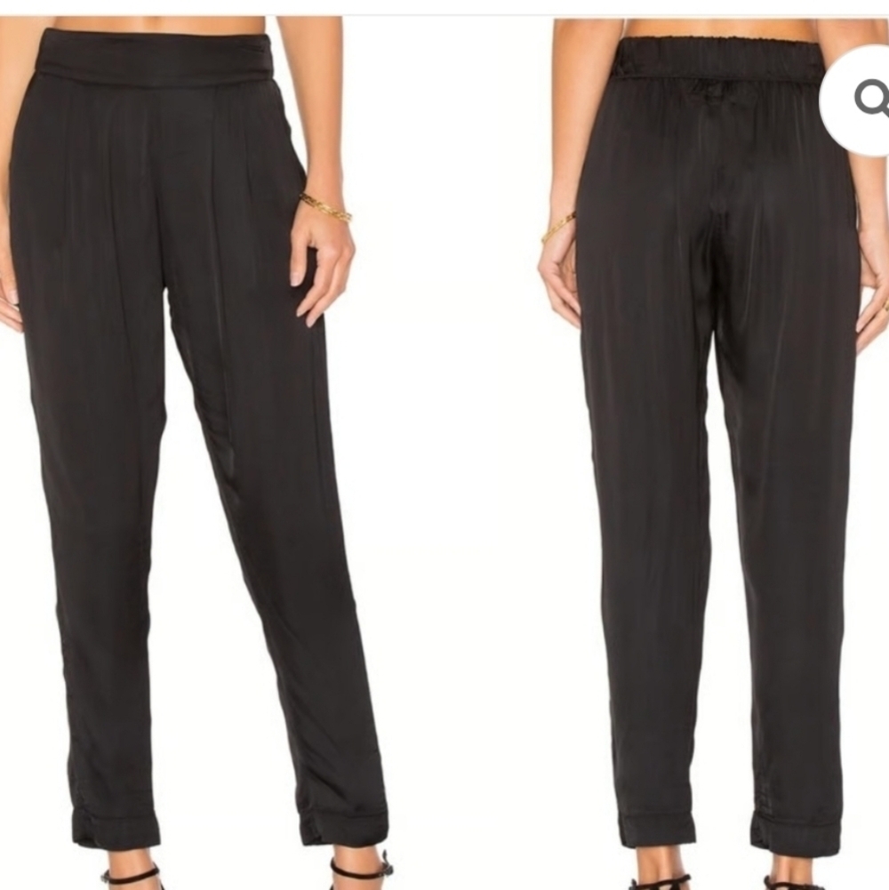 Enza Costa Satin Pull On Ankle Pants Size 0